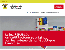 Tablet Screenshot of ecoledesdroitsdelhomme.org